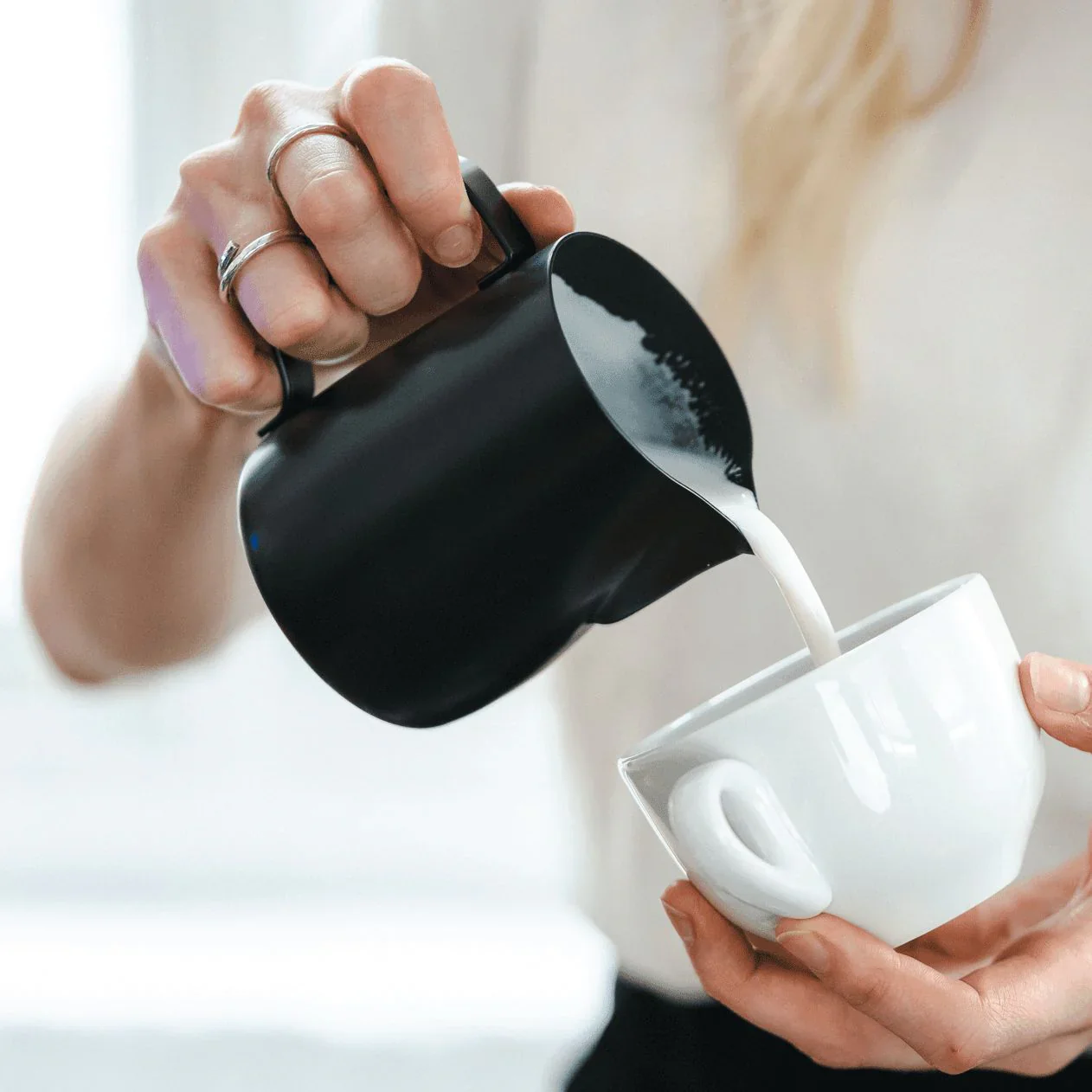 Rhino Coffee Gear Stealth Black Milk Pitcher - Image 2